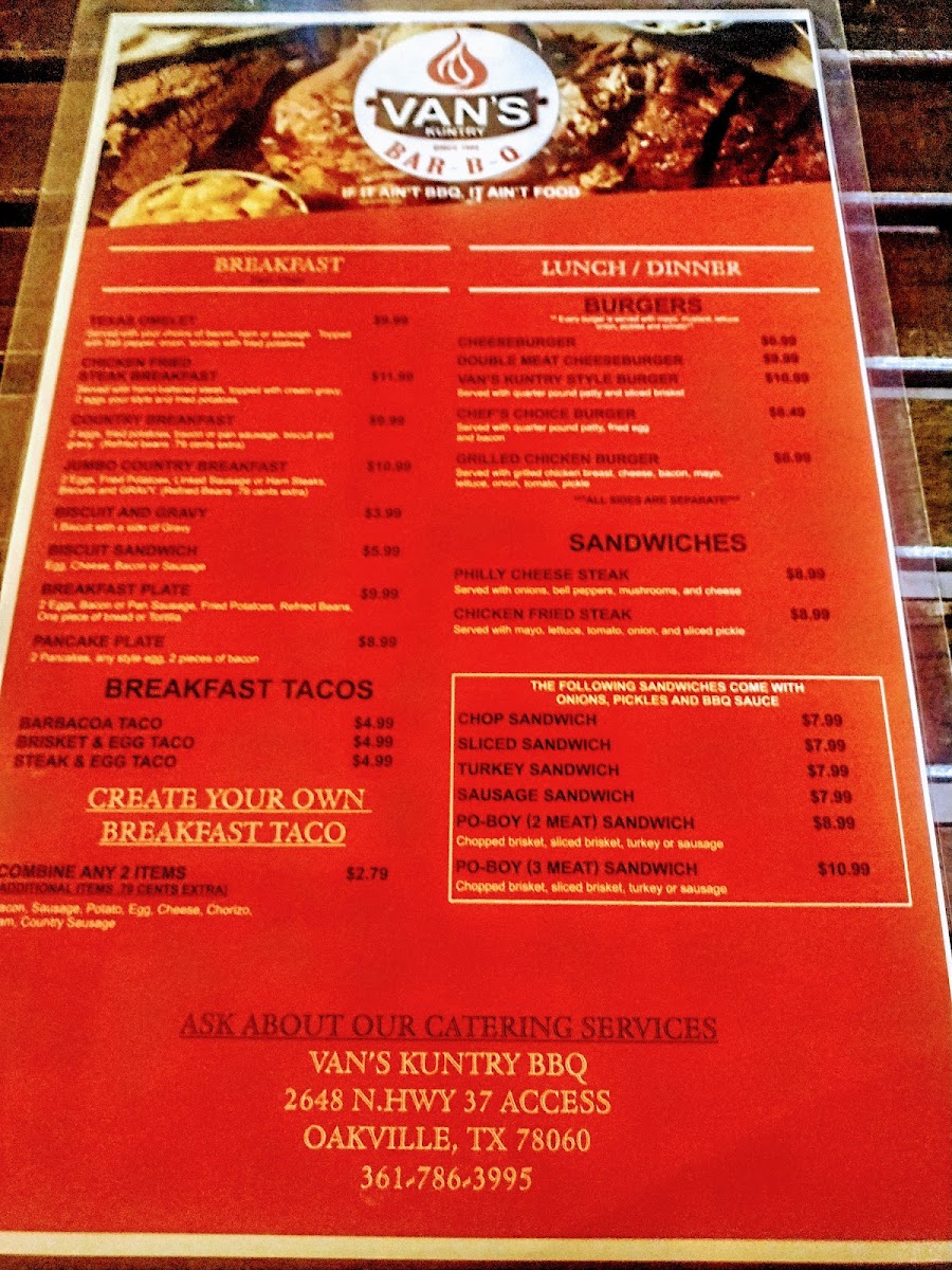 VAN'S BAR-B-Q Menu - Image 3